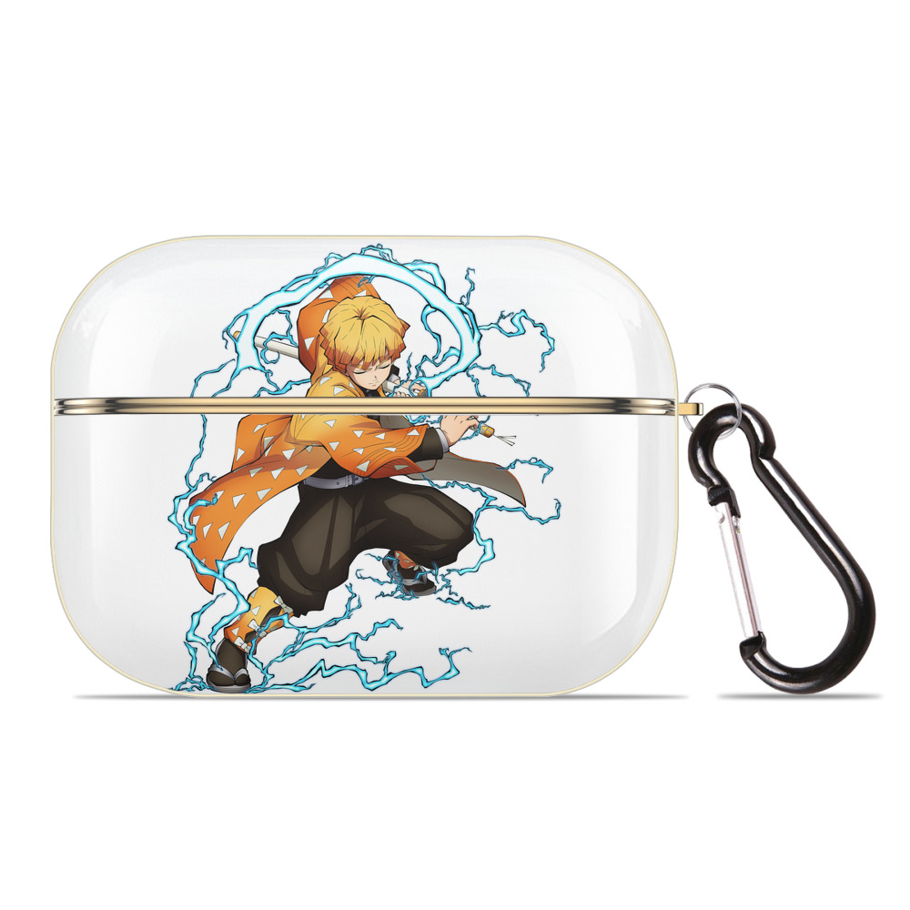 （画像用） 鬼滅の刃（きめつのやいば）我妻 善逸／あがつま ぜんいつ Agatsuma Zenitsu 【AirPods Pro用】ハードシェル保護ケース｜耐衝撃・防指紋・カラビナ付き商品仕様