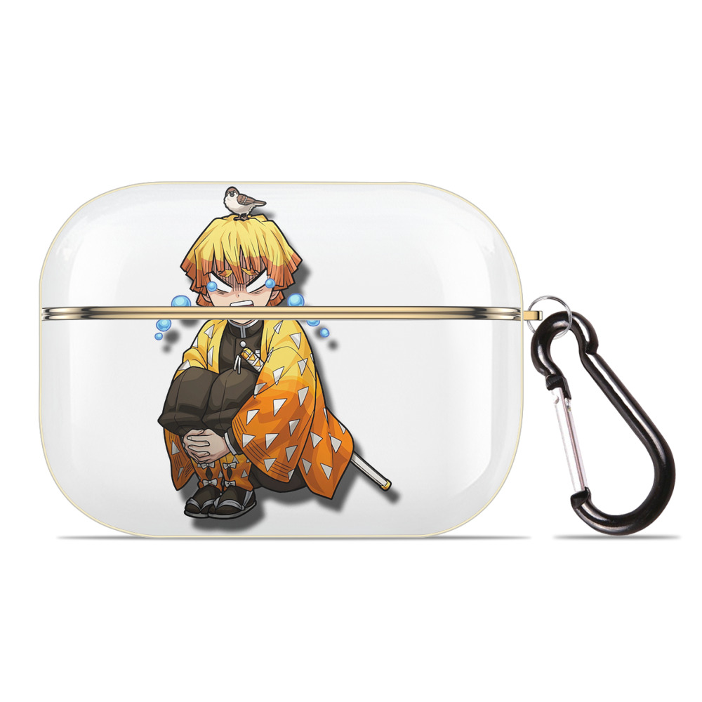 （画像用） 鬼滅の刃（きめつのやいば）我妻 善逸／あがつま ぜんいつ Agatsuma Zenitsu 【AirPods Pro用】ハードシェル保護ケース｜耐衝撃・防指紋・カラビナ付き商品仕様