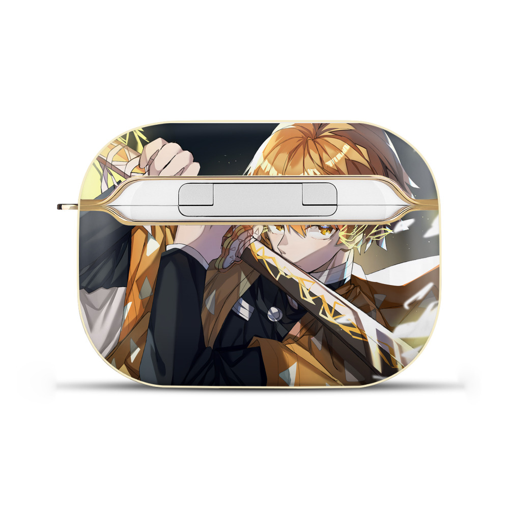 （画像用） 鬼滅の刃（きめつのやいば）我妻 善逸／あがつま ぜんいつ Agatsuma Zenitsu 【AirPods Pro用】ハードシェル保護ケース｜耐衝撃・防指紋・カラビナ付き商品仕様