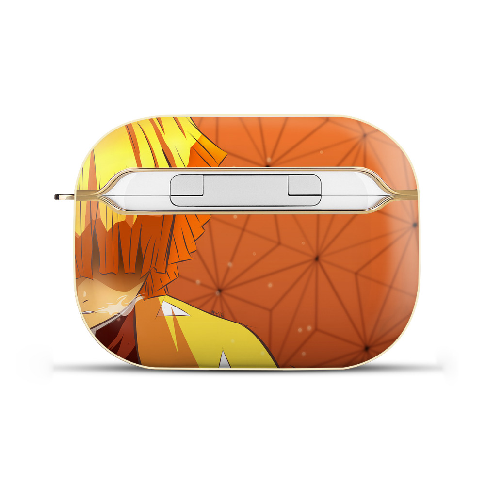 （画像用） 鬼滅の刃（きめつのやいば）我妻 善逸／あがつま ぜんいつ Agatsuma Zenitsu 【AirPods Pro用】ハードシェル保護ケース｜耐衝撃・防指紋・カラビナ付き商品仕様