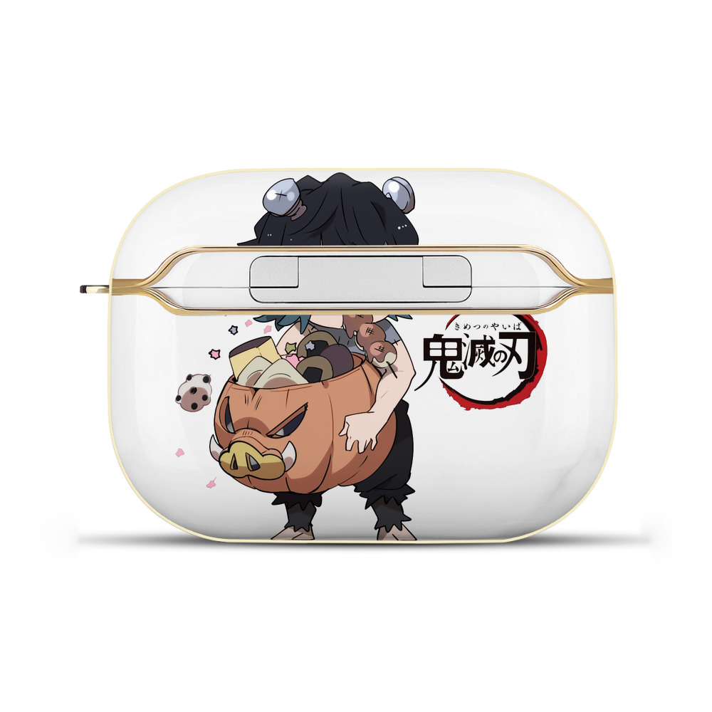 （画像用） 鬼滅の刃（きめつのやいば）嘴平 伊之助／はしびら いのすけ Hashibira Inosuke 【AirPods Pro用】ハードシェル保護ケース｜耐衝撃・防指紋・カラビナ付き商品仕様
