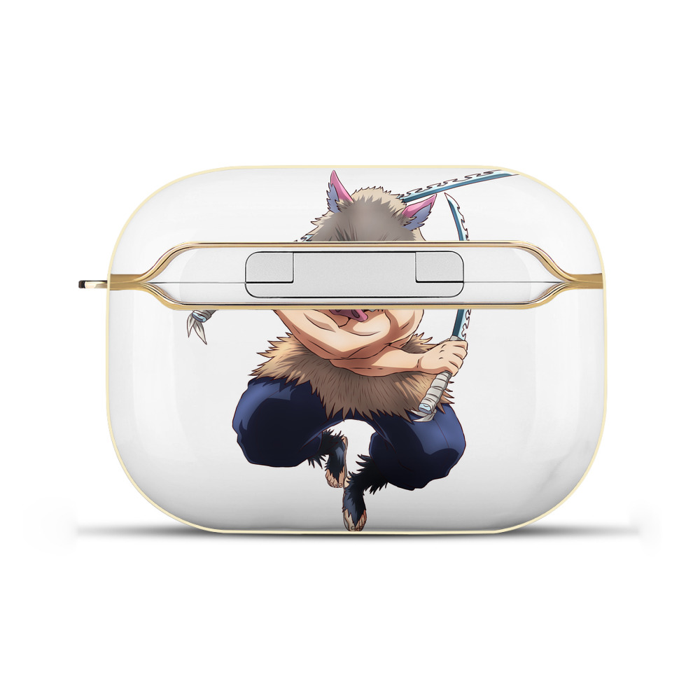 （画像用） 鬼滅の刃（きめつのやいば）嘴平 伊之助／はしびら いのすけ Hashibira Inosuke 【AirPods Pro用】ハードシェル保護ケース｜耐衝撃・防指紋・カラビナ付き商品仕様
