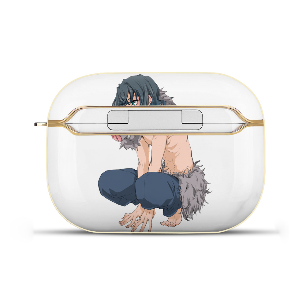 （画像用） 鬼滅の刃（きめつのやいば）嘴平 伊之助／はしびら いのすけ Hashibira Inosuke 【AirPods Pro用】ハードシェル保護ケース｜耐衝撃・防指紋・カラビナ付き商品仕様