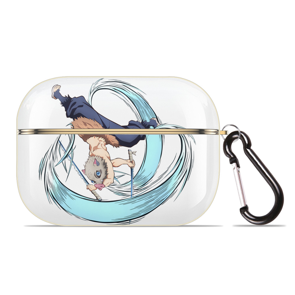 （画像用） 鬼滅の刃（きめつのやいば）嘴平 伊之助／はしびら いのすけ Hashibira Inosuke 【AirPods Pro用】ハードシェル保護ケース｜耐衝撃・防指紋・カラビナ付き商品仕様