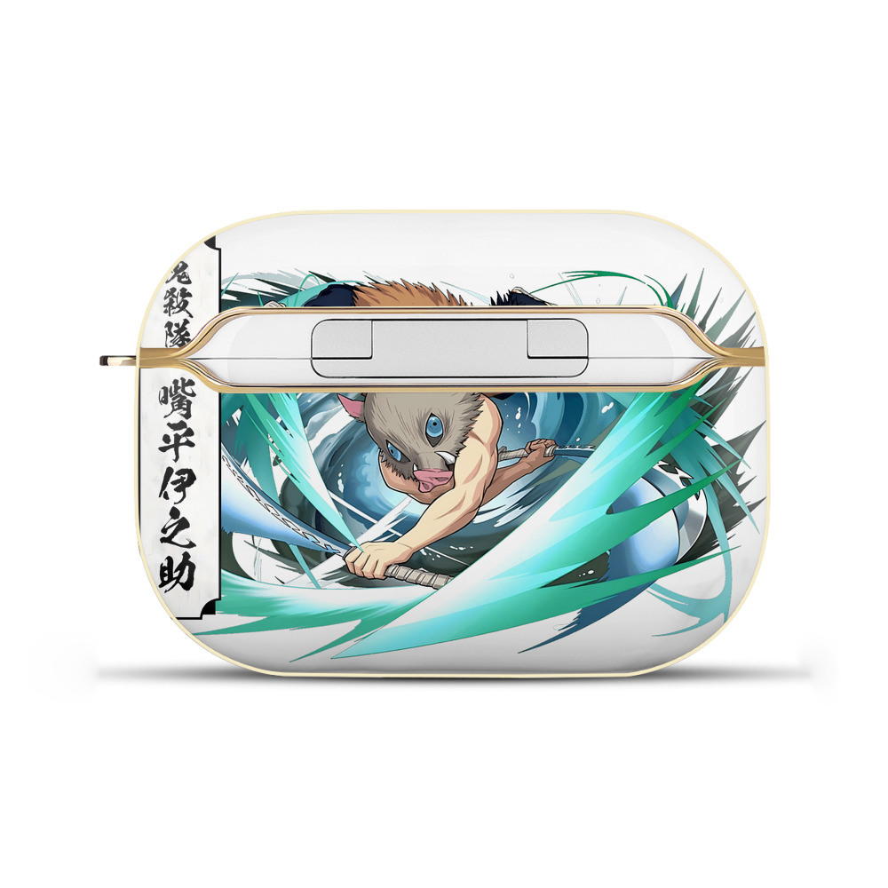 （画像用） 鬼滅の刃（きめつのやいば）嘴平 伊之助／はしびら いのすけ Hashibira Inosuke 【AirPods Pro用】ハードシェル保護ケース｜耐衝撃・防指紋・カラビナ付き商品仕様