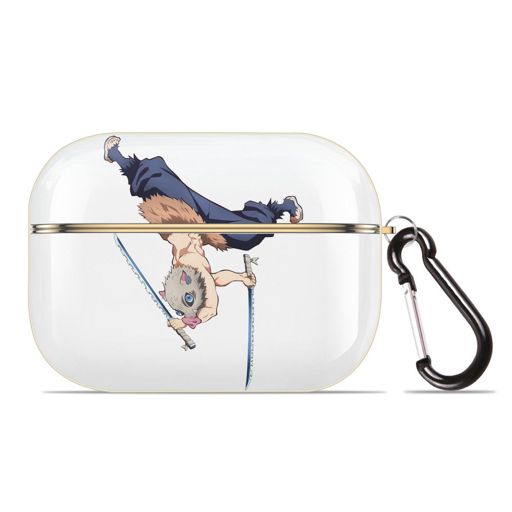 （画像用） 鬼滅の刃（きめつのやいば）嘴平 伊之助／はしびら いのすけ Hashibira Inosuke 【AirPods Pro用】ハードシェル保護ケース｜耐衝撃・防指紋・カラビナ付き商品仕様