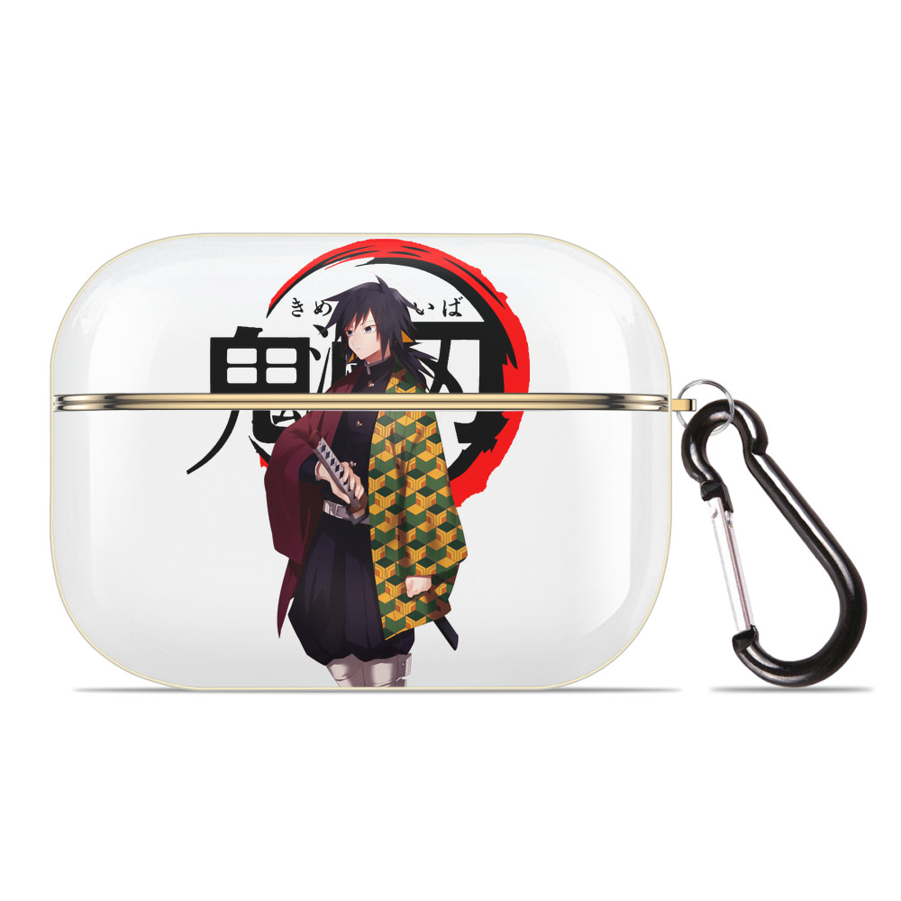 （画像用） 鬼滅の刃（きめつのやいば）水柱-冨岡 義勇／とみおか ぎゆう Tomioka Giyuu 【AirPods Pro用】ハードシェル保護ケース｜耐衝撃・防指紋・カラビナ付き商品仕様
