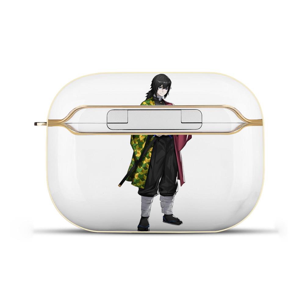 （画像用） 鬼滅の刃（きめつのやいば）水柱-冨岡 義勇／とみおか ぎゆう Tomioka Giyuu 【AirPods Pro用】ハードシェル保護ケース｜耐衝撃・防指紋・カラビナ付き商品仕様