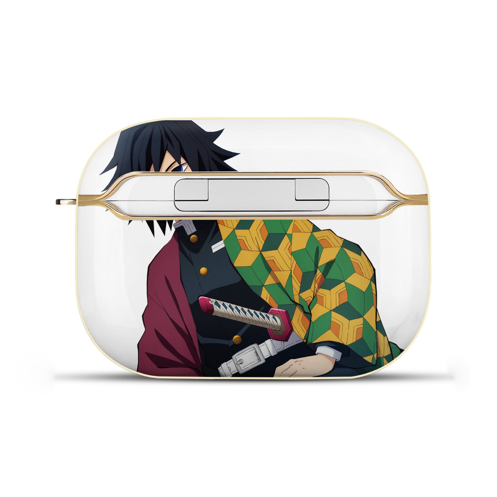 （画像用） 鬼滅の刃（きめつのやいば）水柱-冨岡 義勇／とみおか ぎゆう Tomioka Giyuu 【AirPods Pro用】ハードシェル保護ケース｜耐衝撃・防指紋・カラビナ付き商品仕様
