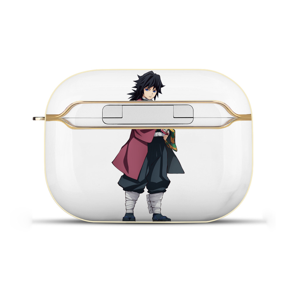 （画像用） 鬼滅の刃（きめつのやいば）水柱-冨岡 義勇／とみおか ぎゆう Tomioka Giyuu 【AirPods Pro用】ハードシェル保護ケース｜耐衝撃・防指紋・カラビナ付き商品仕様