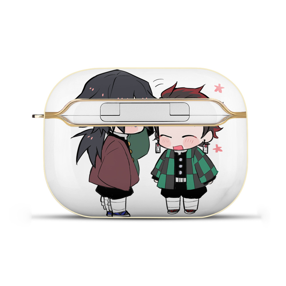 （画像用） 鬼滅の刃（きめつのやいば）水柱-冨岡 義勇／とみおか ぎゆう Tomioka Giyuu 【AirPods Pro用】ハードシェル保護ケース｜耐衝撃・防指紋・カラビナ付き商品仕様