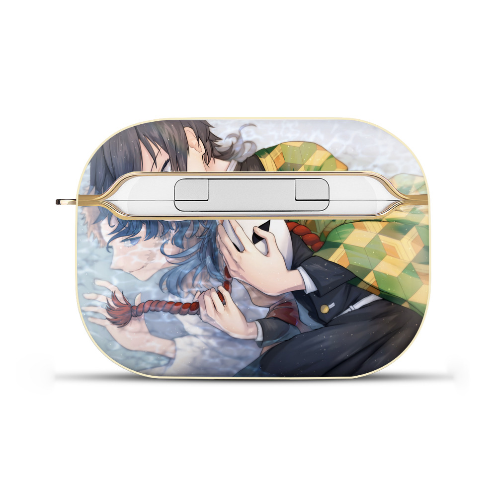 （画像用） 鬼滅の刃（きめつのやいば）水柱-冨岡 義勇／とみおか ぎゆう Tomioka Giyuu 【AirPods Pro用】ハードシェル保護ケース｜耐衝撃・防指紋・カラビナ付き商品仕様
