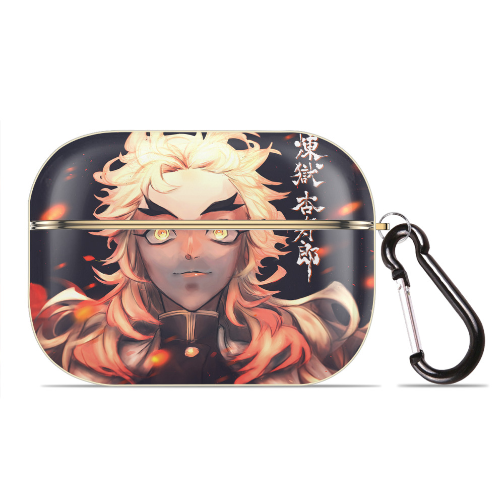 （画像用） 炎柱-煉󠄁獄 杏寿郎／れんごく きょうじゅろう Rengoku Kyoujurou 【AirPods Pro用】ハードシェル保護ケース｜耐衝撃・防指紋・カラビナ付き商品仕様