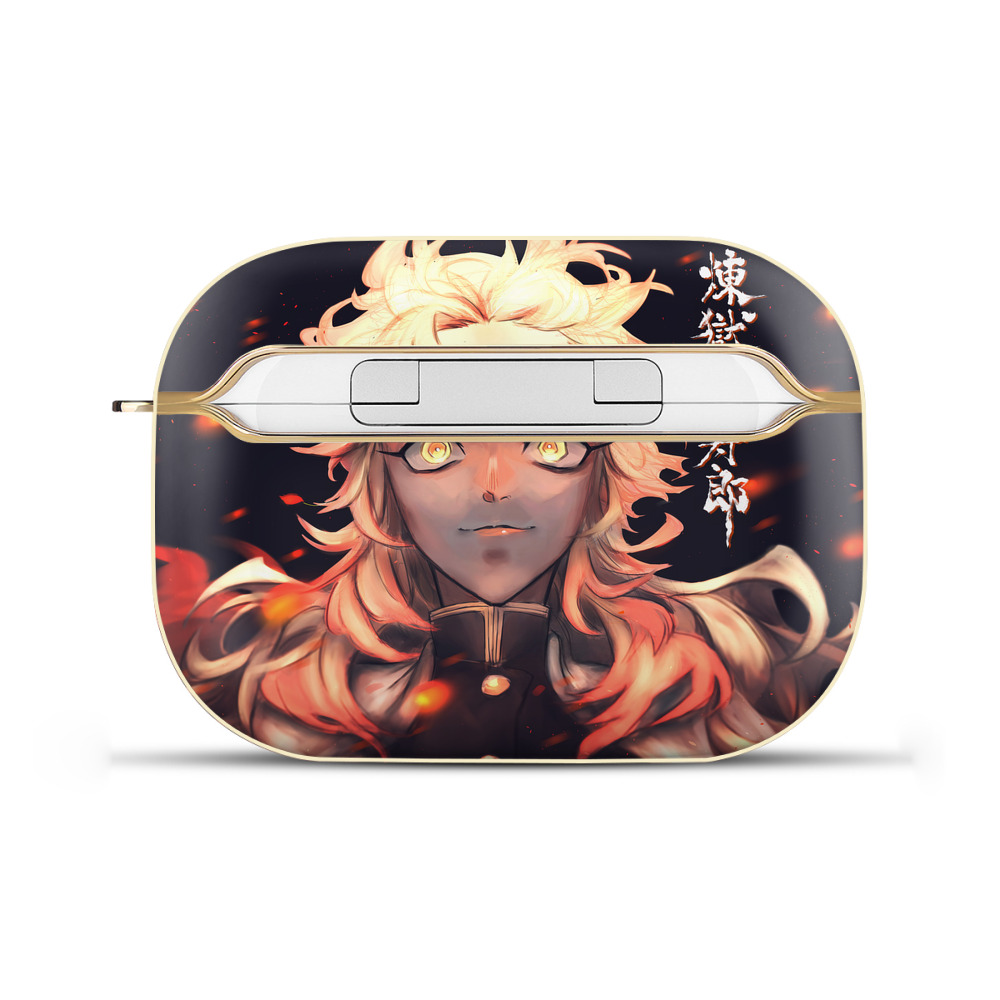 （画像用） 炎柱-煉󠄁獄 杏寿郎／れんごく きょうじゅろう Rengoku Kyoujurou 【AirPods Pro用】ハードシェル保護ケース｜耐衝撃・防指紋・カラビナ付き商品仕様