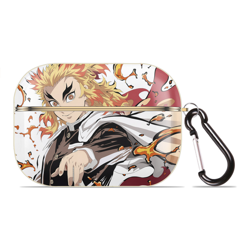 （画像用） 炎柱-煉󠄁獄 杏寿郎／れんごく きょうじゅろう Rengoku Kyoujurou 【AirPods Pro用】ハードシェル保護ケース｜耐衝撃・防指紋・カラビナ付き商品仕様