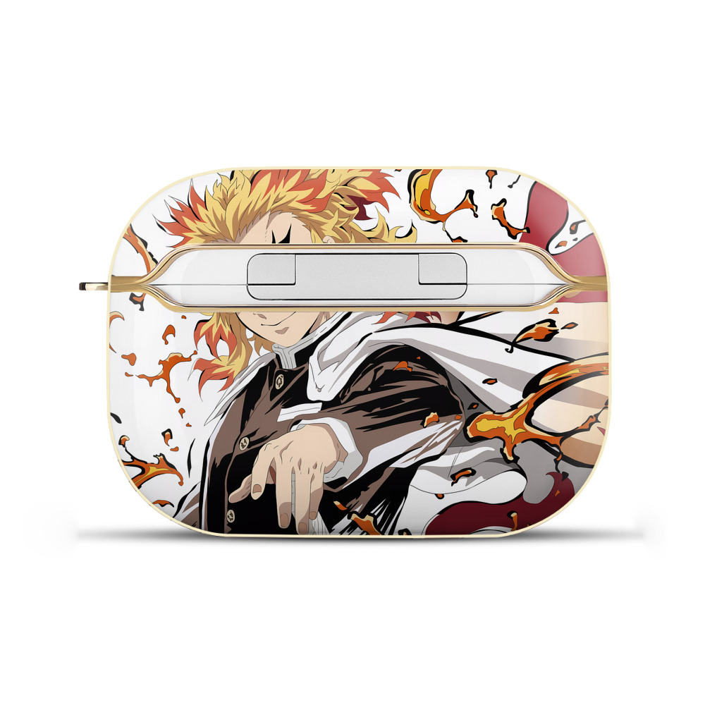 （画像用） 炎柱-煉󠄁獄 杏寿郎／れんごく きょうじゅろう Rengoku Kyoujurou 【AirPods Pro用】ハードシェル保護ケース｜耐衝撃・防指紋・カラビナ付き商品仕様