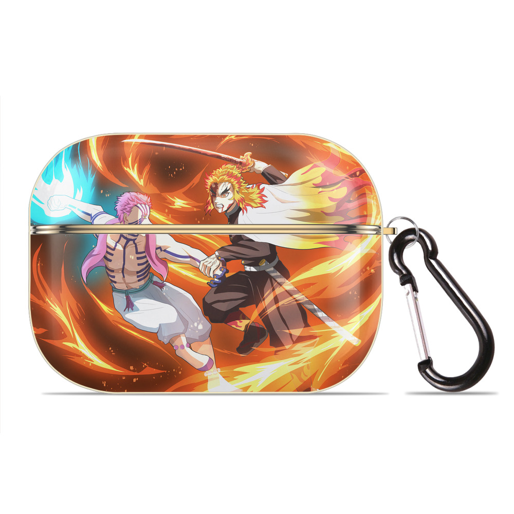 （画像用） 炎柱-煉󠄁獄 杏寿郎／れんごく きょうじゅろう Rengoku Kyoujurou 【AirPods Pro用】ハードシェル保護ケース｜耐衝撃・防指紋・カラビナ付き商品仕様