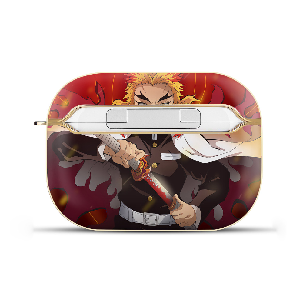 （画像用） 炎柱-煉󠄁獄 杏寿郎／れんごく きょうじゅろう Rengoku Kyoujurou 【AirPods Pro用】ハードシェル保護ケース｜耐衝撃・防指紋・カラビナ付き商品仕様