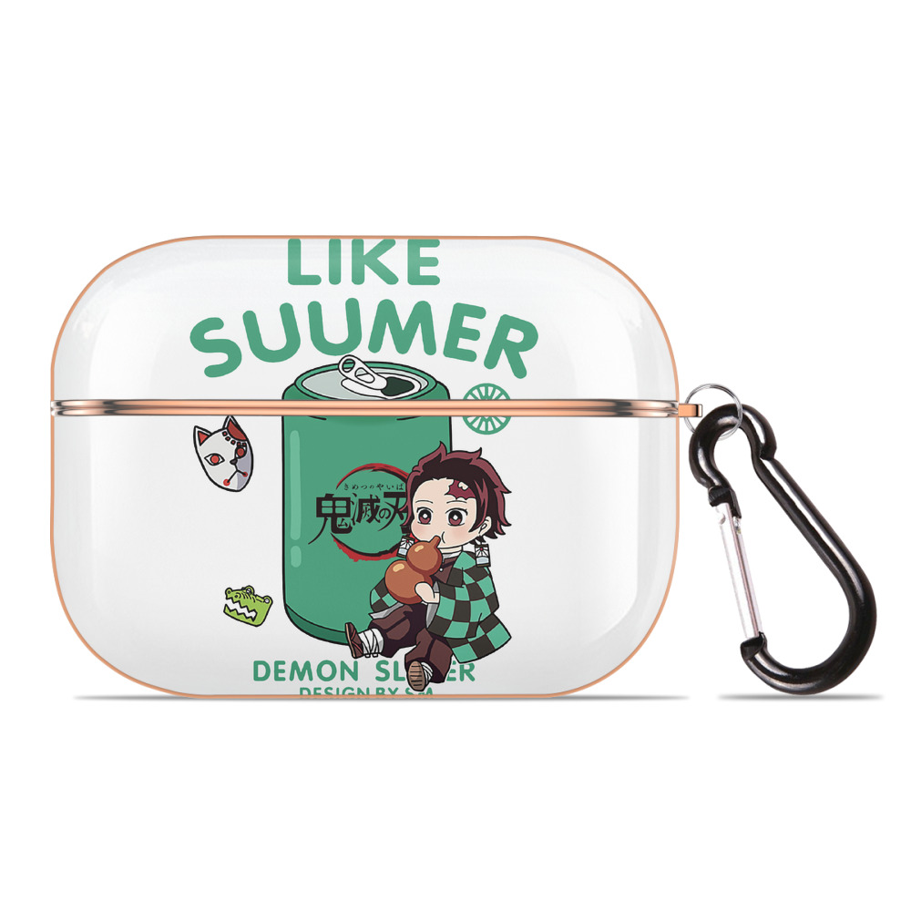 （画像用） 鬼滅の刃 竈門 炭治郎／かまど たんじろう Kamado Tanjirou 【AirPods Pro用】ハードシェル保護ケース｜耐衝撃・防指紋・カラビナ付き商品仕様