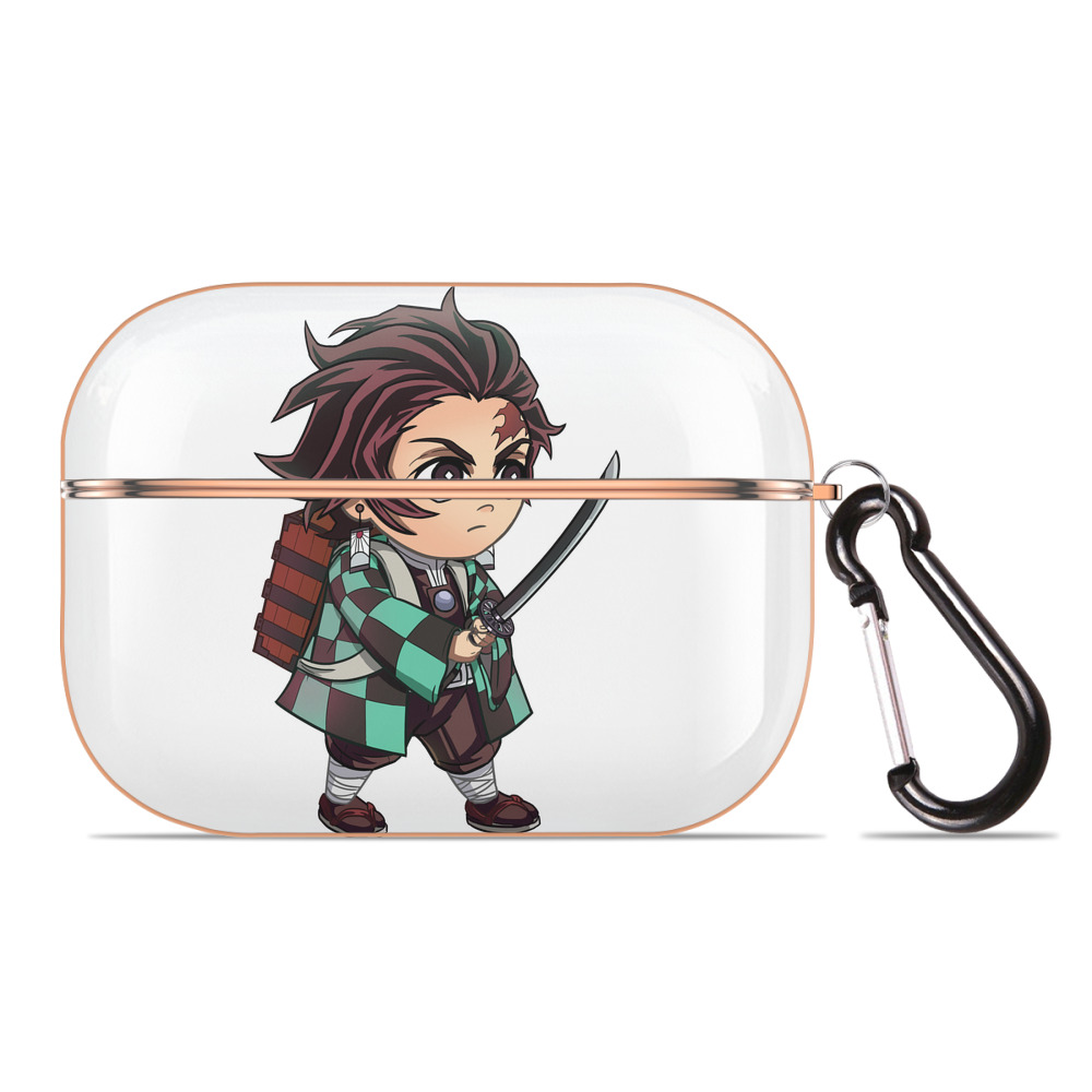 （画像用） 鬼滅の刃 竈門 炭治郎／かまど たんじろう Kamado Tanjirou 【AirPods Pro用】ハードシェル保護ケース｜耐衝撃・防指紋・カラビナ付き商品仕様