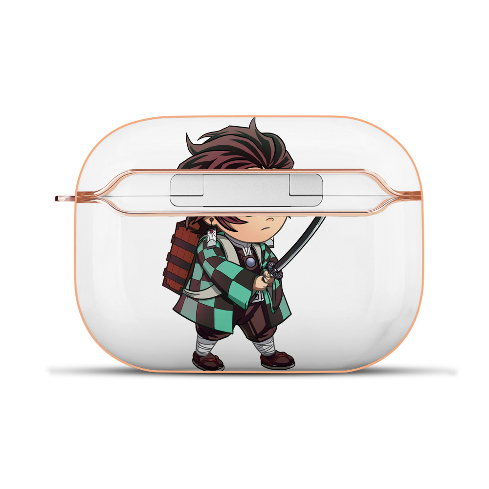 （画像用） 鬼滅の刃 竈門 炭治郎／かまど たんじろう Kamado Tanjirou 【AirPods Pro用】ハードシェル保護ケース｜耐衝撃・防指紋・カラビナ付き商品仕様