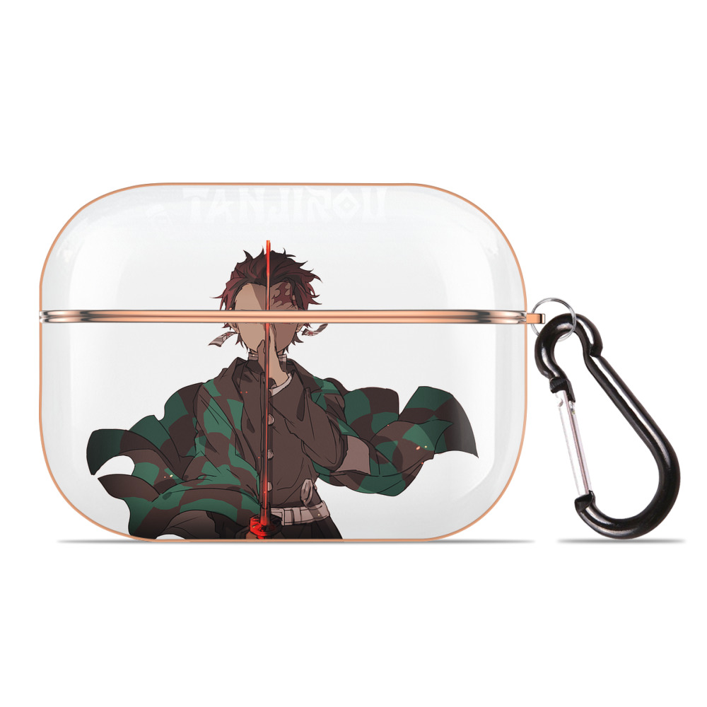 （画像用） 鬼滅の刃 竈門 炭治郎／かまど たんじろう Kamado Tanjirou 【AirPods Pro用】ハードシェル保護ケース｜耐衝撃・防指紋・カラビナ付き商品仕様