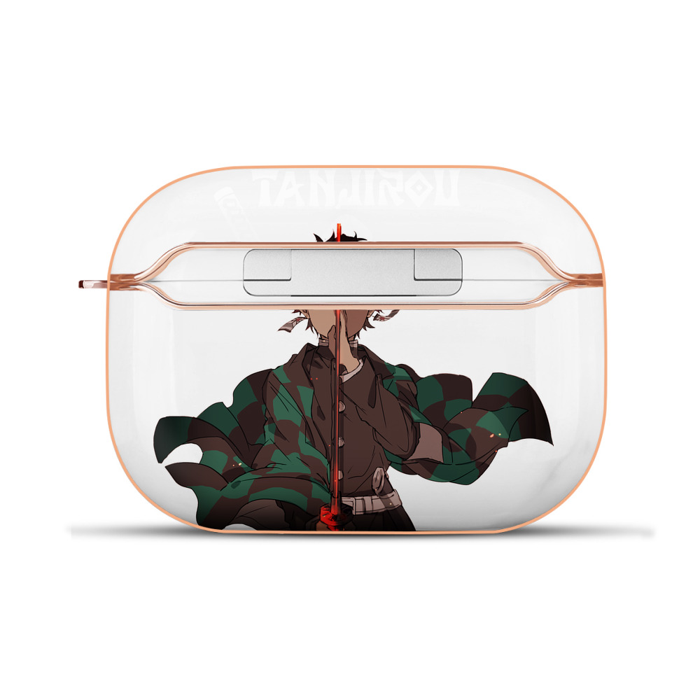 （画像用） 鬼滅の刃 竈門 炭治郎／かまど たんじろう Kamado Tanjirou 【AirPods Pro用】ハードシェル保護ケース｜耐衝撃・防指紋・カラビナ付き商品仕様
