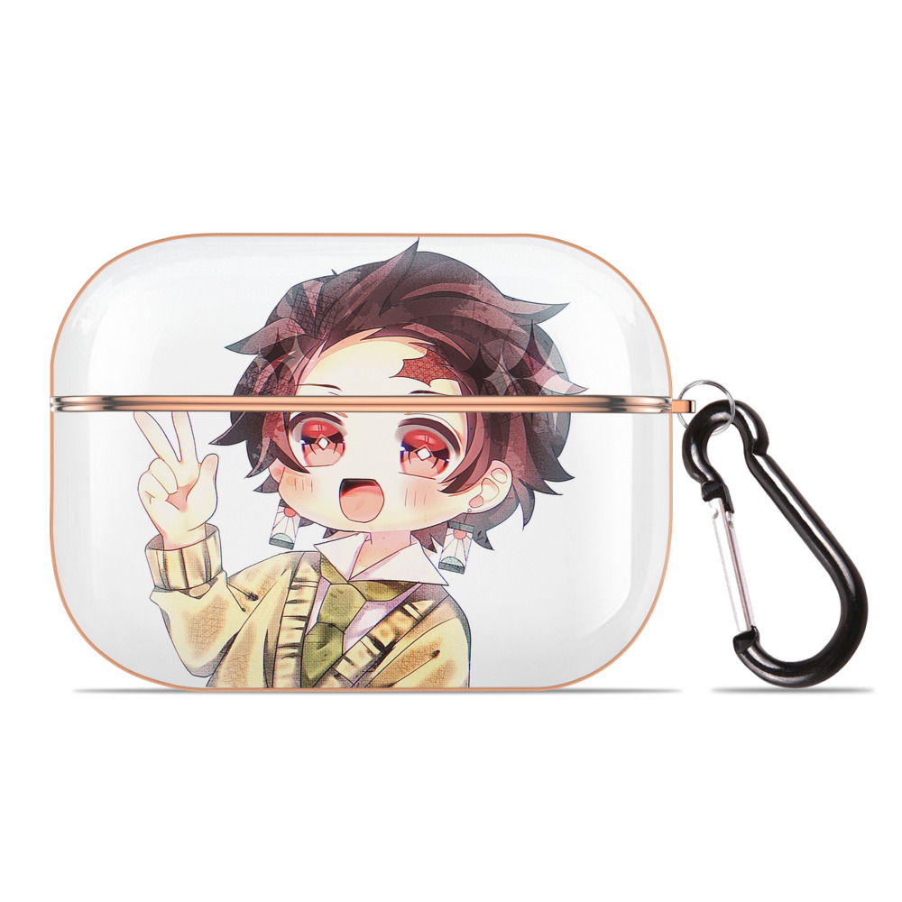 （画像用） 鬼滅の刃 竈門 炭治郎／かまど たんじろう Kamado Tanjirou 【AirPods Pro用】ハードシェル保護ケース｜耐衝撃・防指紋・カラビナ付き商品仕様