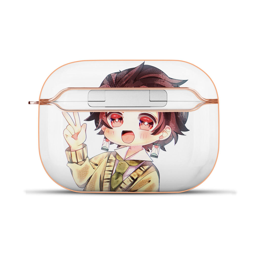 （画像用） 鬼滅の刃 竈門 炭治郎／かまど たんじろう Kamado Tanjirou 【AirPods Pro用】ハードシェル保護ケース｜耐衝撃・防指紋・カラビナ付き商品仕様