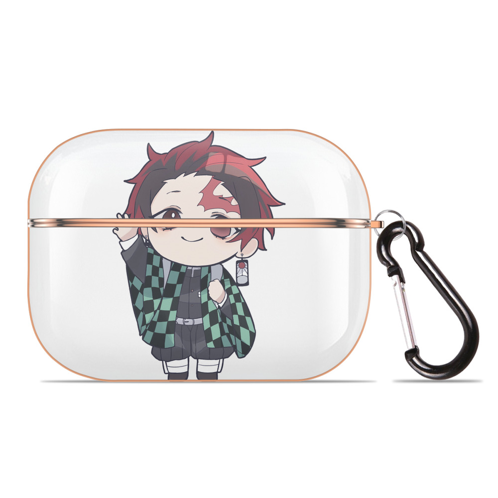 （画像用） 鬼滅の刃 竈門 炭治郎／かまど たんじろう Kamado Tanjirou 【AirPods Pro用】ハードシェル保護ケース｜耐衝撃・防指紋・カラビナ付き商品仕様