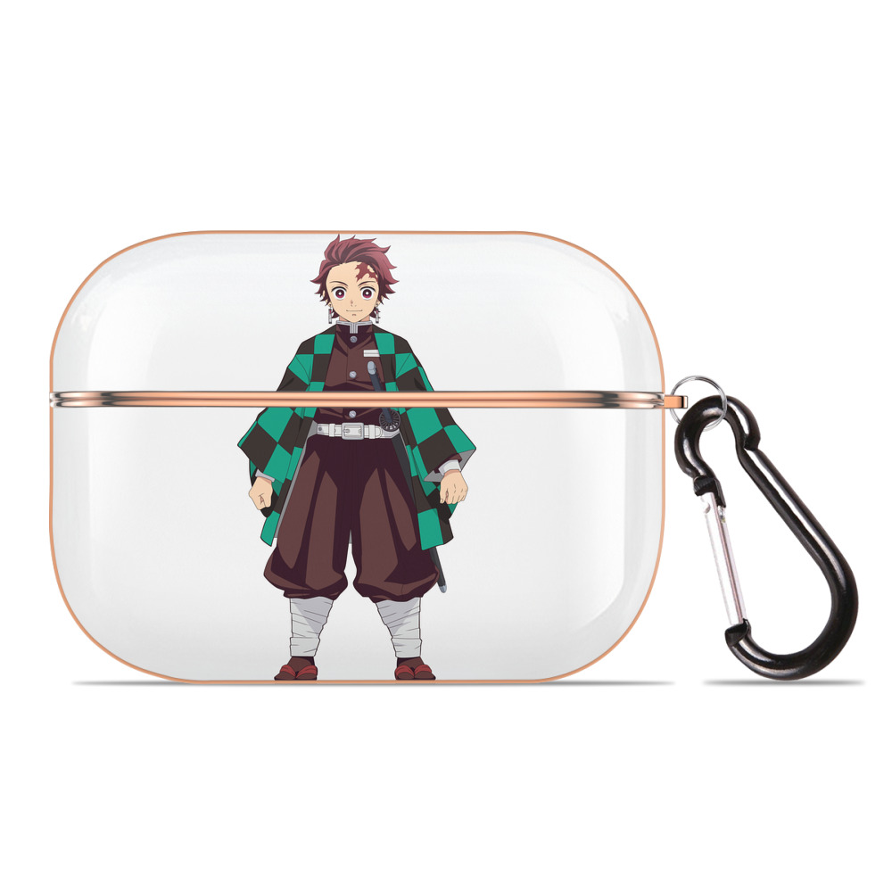 （画像用） 鬼滅の刃 竈門 炭治郎／かまど たんじろう Kamado Tanjirou 【AirPods Pro用】ハードシェル保護ケース｜耐衝撃・防指紋・カラビナ付き商品仕様
