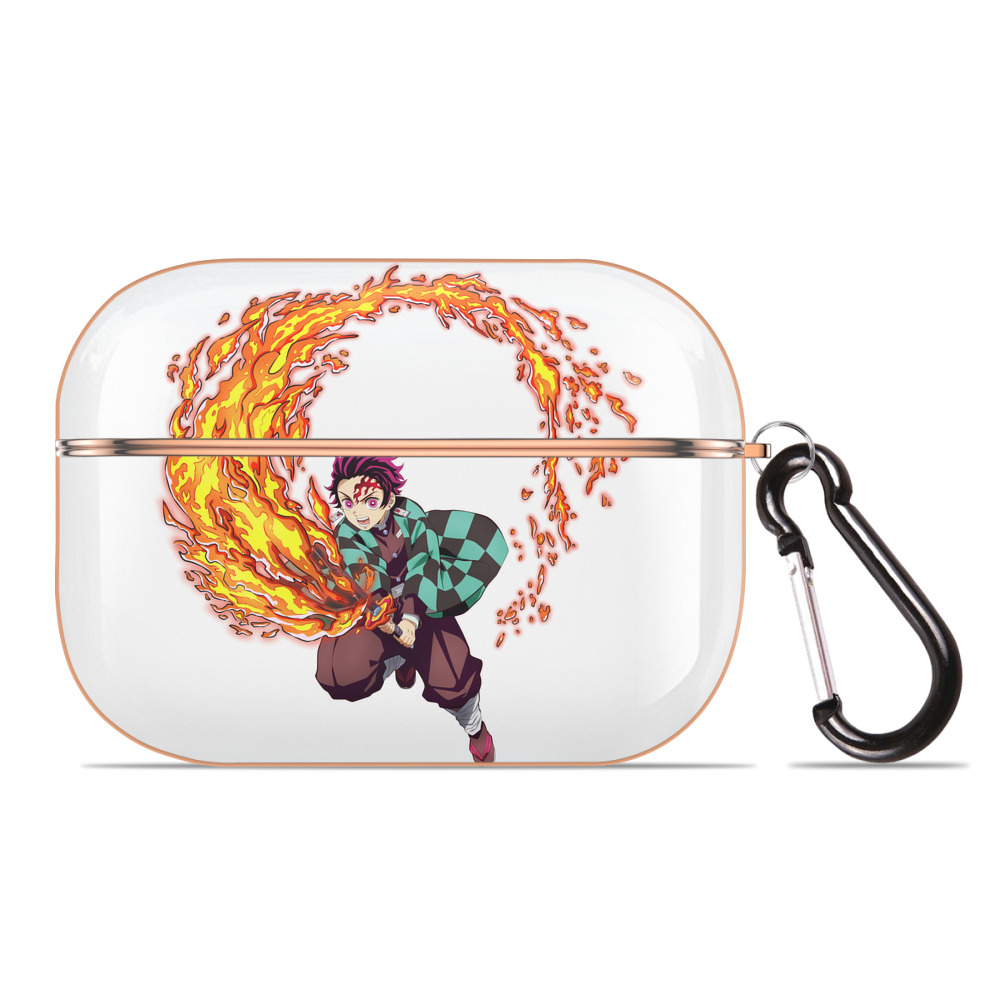 （画像用） 鬼滅の刃 竈門 炭治郎／かまど たんじろう Kamado Tanjirou 【AirPods Pro用】ハードシェル保護ケース｜耐衝撃・防指紋・カラビナ付き商品仕様
