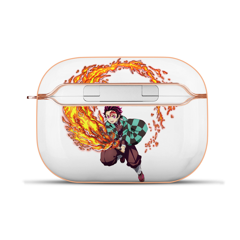 （画像用） 鬼滅の刃 竈門 炭治郎／かまど たんじろう Kamado Tanjirou 【AirPods Pro用】ハードシェル保護ケース｜耐衝撃・防指紋・カラビナ付き商品仕様