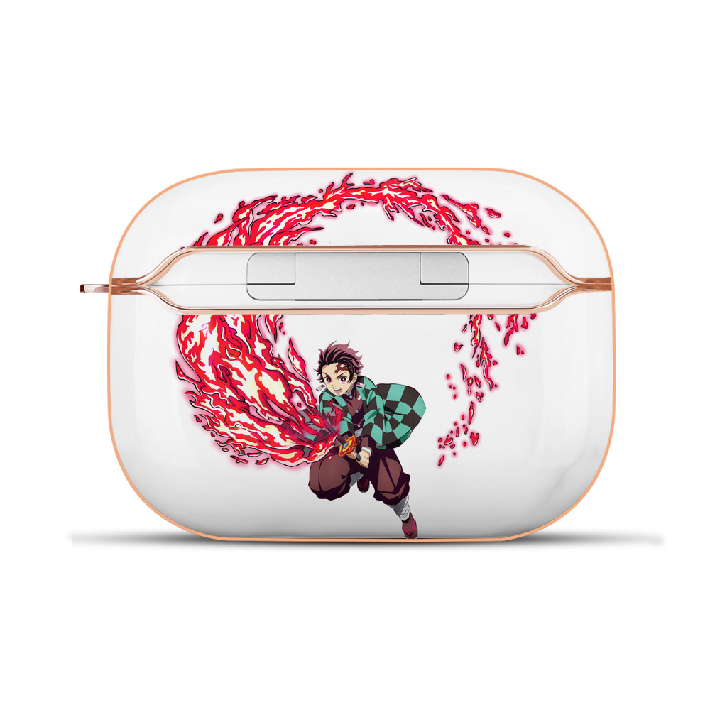 （画像用） 鬼滅の刃 竈門 炭治郎／かまど たんじろう Kamado Tanjirou 【AirPods Pro用】ハードシェル保護ケース｜耐衝撃・防指紋・カラビナ付き商品仕様