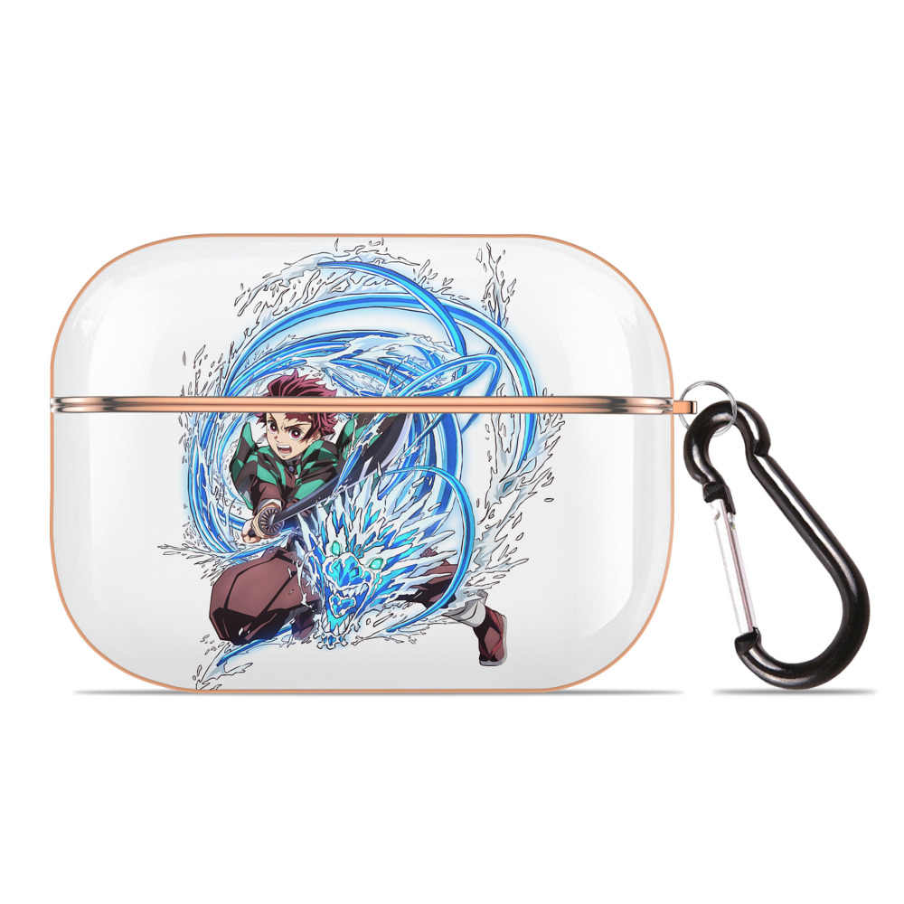 （画像用） 鬼滅の刃 竈門 炭治郎／かまど たんじろう Kamado Tanjirou 【AirPods Pro用】ハードシェル保護ケース｜耐衝撃・防指紋・カラビナ付き商品仕様