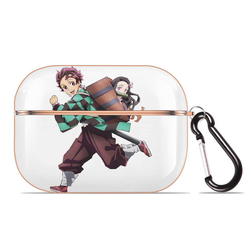 （画像用） 鬼滅の刃 竈門 炭治郎／かまど たんじろう Kamado Tanjirou 【AirPods Pro用】ハードシェル保護ケース｜耐衝撃・防指紋・カラビナ付き商品仕様