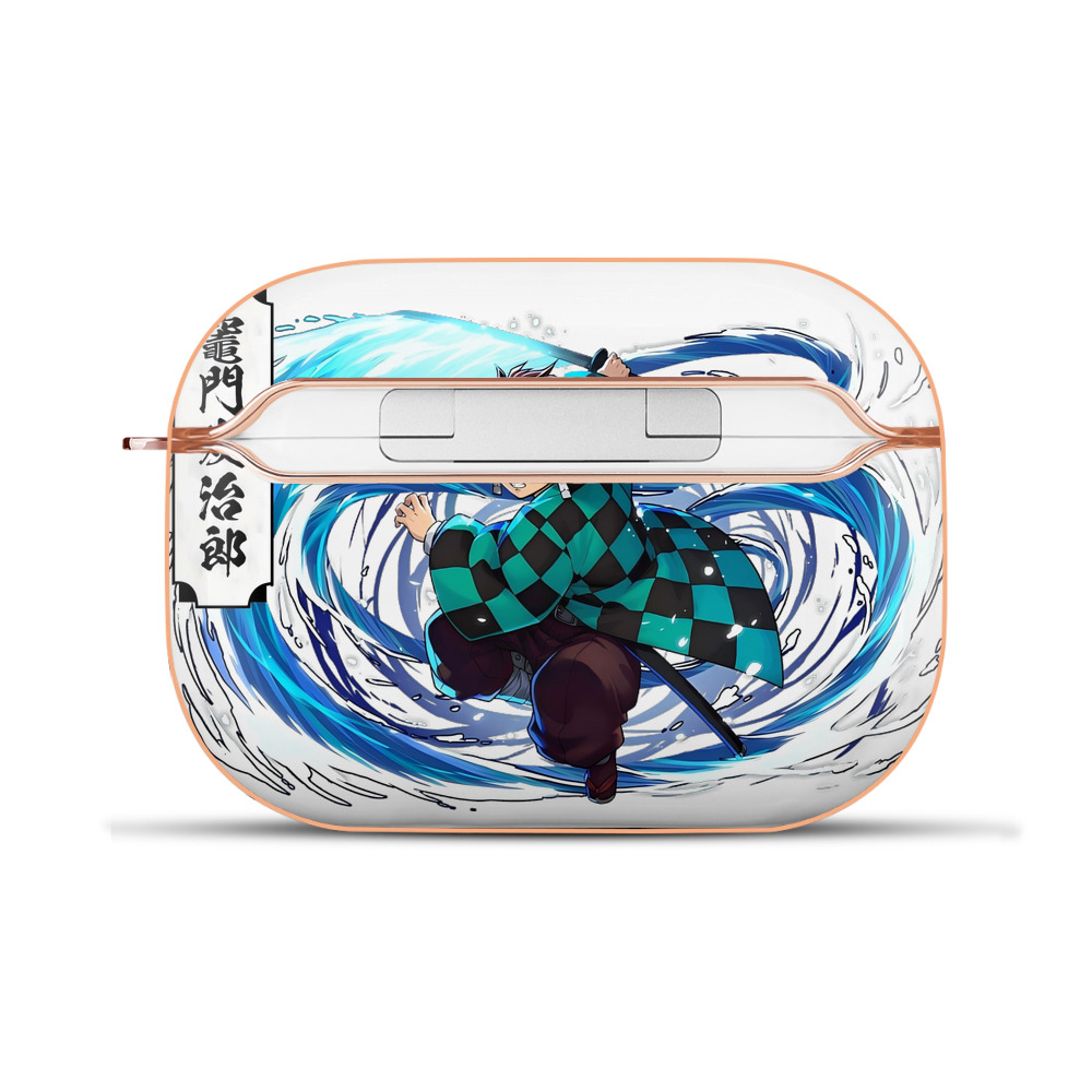 （画像用） 鬼滅の刃 竈門 炭治郎／かまど たんじろう Kamado Tanjirou 【AirPods Pro用】ハードシェル保護ケース｜耐衝撃・防指紋・カラビナ付き商品仕様