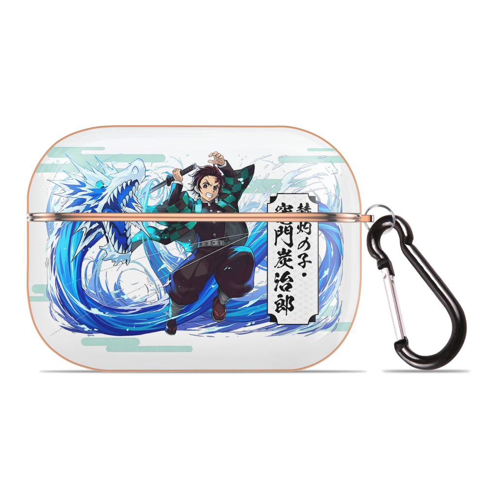（画像用） 鬼滅の刃 竈門 炭治郎／かまど たんじろう Kamado Tanjirou 【AirPods Pro用】ハードシェル保護ケース｜耐衝撃・防指紋・カラビナ付き商品仕様
