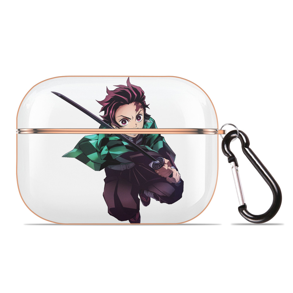 （画像用） 鬼滅の刃 竈門 炭治郎／かまど たんじろう Kamado Tanjirou 【AirPods Pro用】ハードシェル保護ケース｜耐衝撃・防指紋・カラビナ付き商品仕様