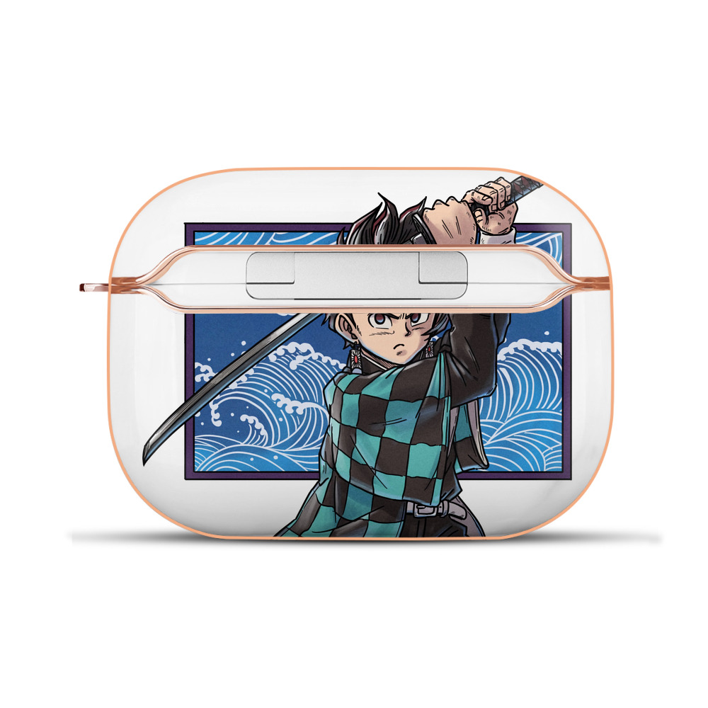 （画像用） 鬼滅の刃 竈門 炭治郎／かまど たんじろう Kamado Tanjirou 【AirPods Pro用】ハードシェル保護ケース｜耐衝撃・防指紋・カラビナ付き商品仕様