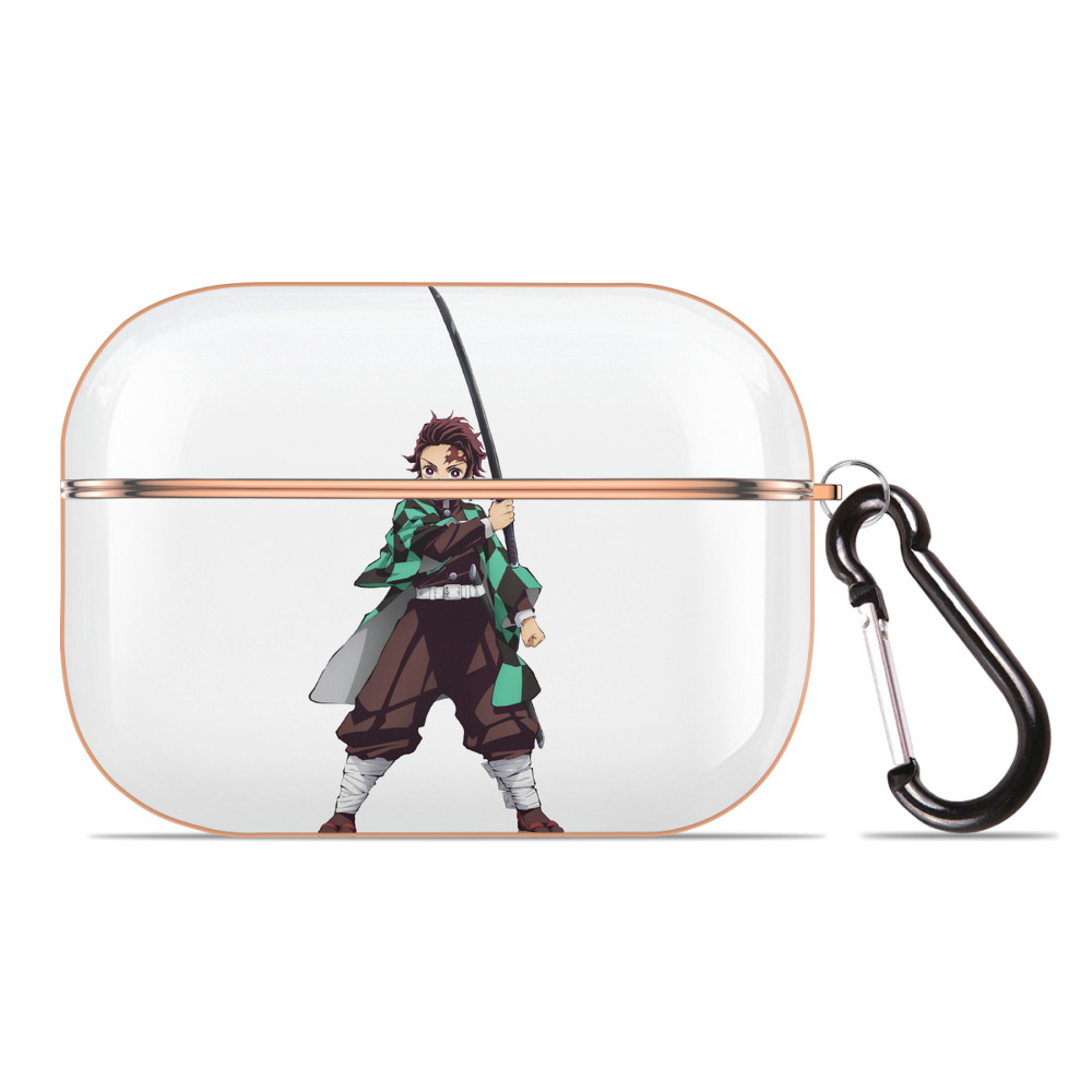 （画像用） 鬼滅の刃 竈門 炭治郎／かまど たんじろう Kamado Tanjirou 【AirPods Pro用】ハードシェル保護ケース｜耐衝撃・防指紋・カラビナ付き商品仕様