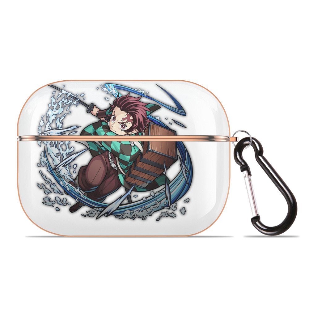 （画像用） 鬼滅の刃 竈門 炭治郎／かまど たんじろう Kamado Tanjirou 【AirPods Pro用】ハードシェル保護ケース｜耐衝撃・防指紋・カラビナ付き商品仕様