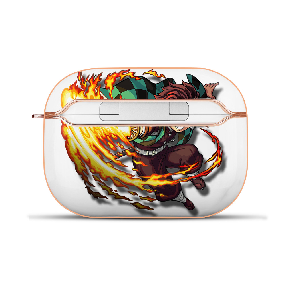 （画像用） 鬼滅の刃 竈門 炭治郎／かまど たんじろう Kamado Tanjirou 【AirPods Pro用】ハードシェル保護ケース｜耐衝撃・防指紋・カラビナ付き商品仕様