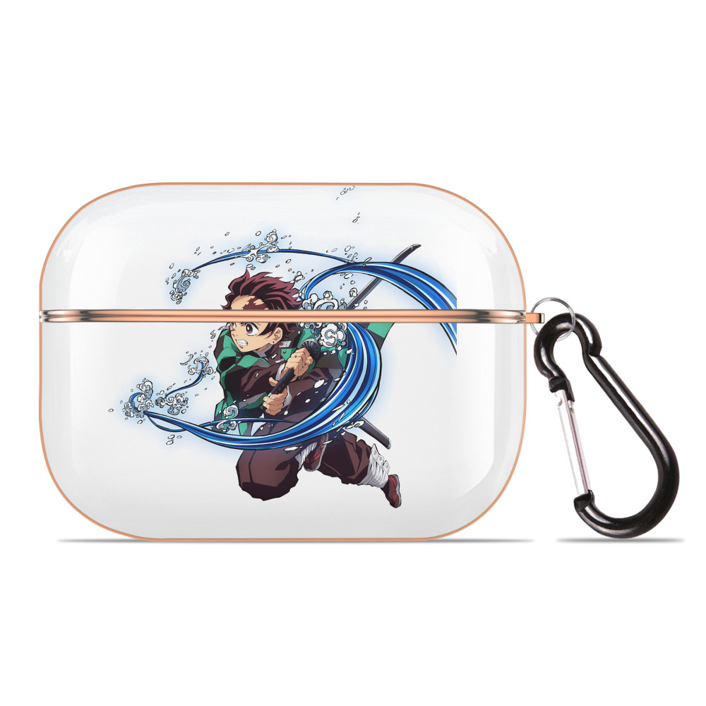 （画像用） 鬼滅の刃 竈門 炭治郎／かまど たんじろう Kamado Tanjirou 【AirPods Pro用】ハードシェル保護ケース｜耐衝撃・防指紋・カラビナ付き商品仕様