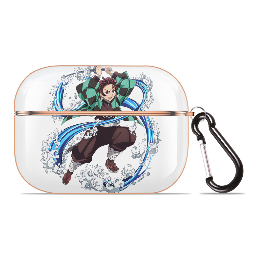 （画像用） 鬼滅の刃 竈門 炭治郎／かまど たんじろう Kamado Tanjirou 【AirPods Pro用】ハードシェル保護ケース｜耐衝撃・防指紋・カラビナ付き商品仕様