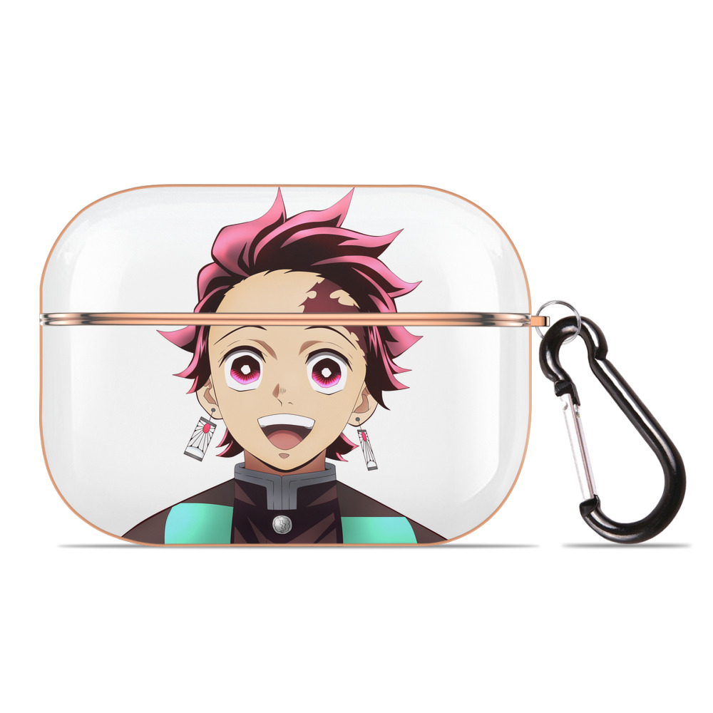 （画像用） 鬼滅の刃 竈門 炭治郎／かまど たんじろう Kamado Tanjirou 【AirPods Pro用】ハードシェル保護ケース｜耐衝撃・防指紋・カラビナ付き商品仕様