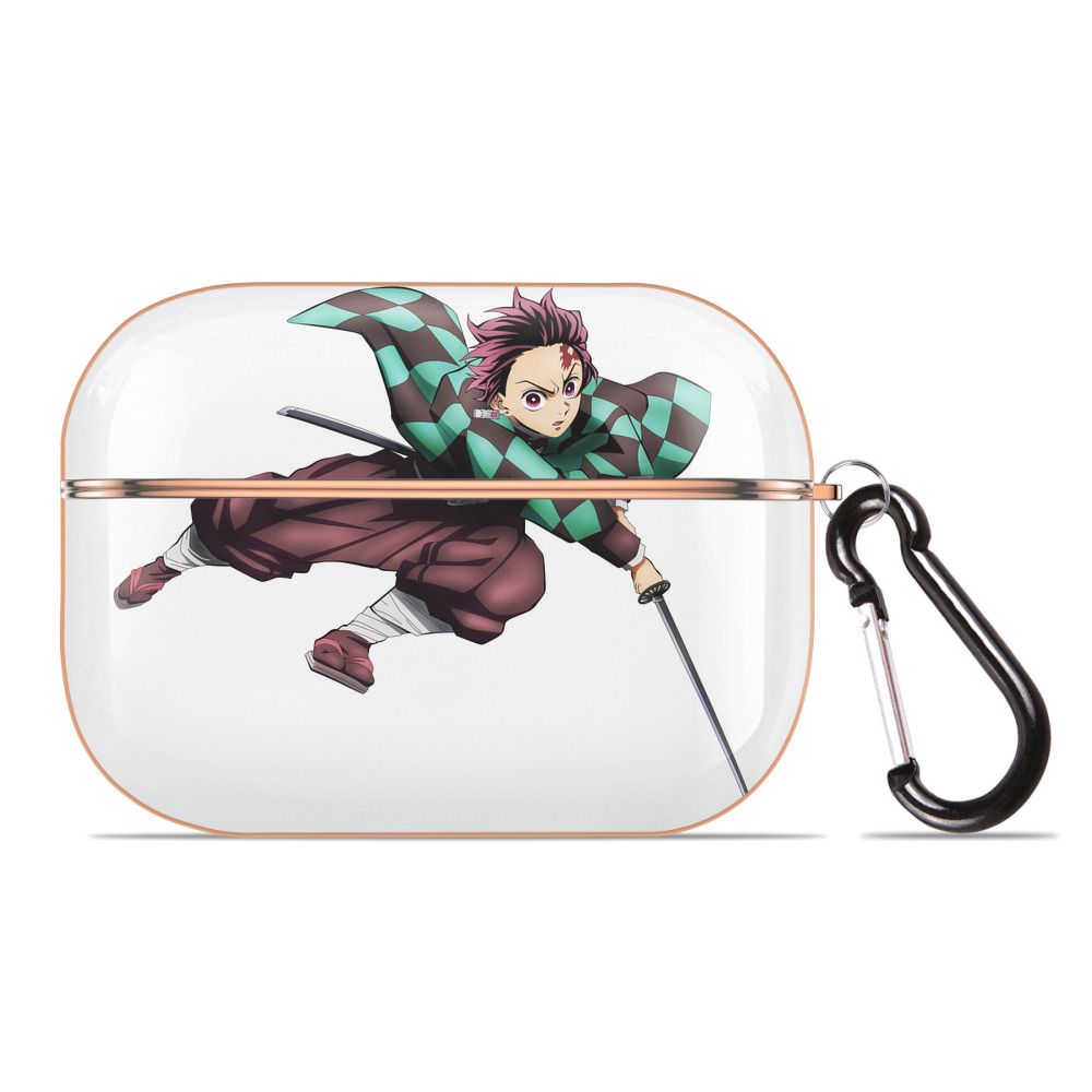 （画像用） 鬼滅の刃 竈門 炭治郎／かまど たんじろう Kamado Tanjirou 【AirPods Pro用】ハードシェル保護ケース｜耐衝撃・防指紋・カラビナ付き商品仕様