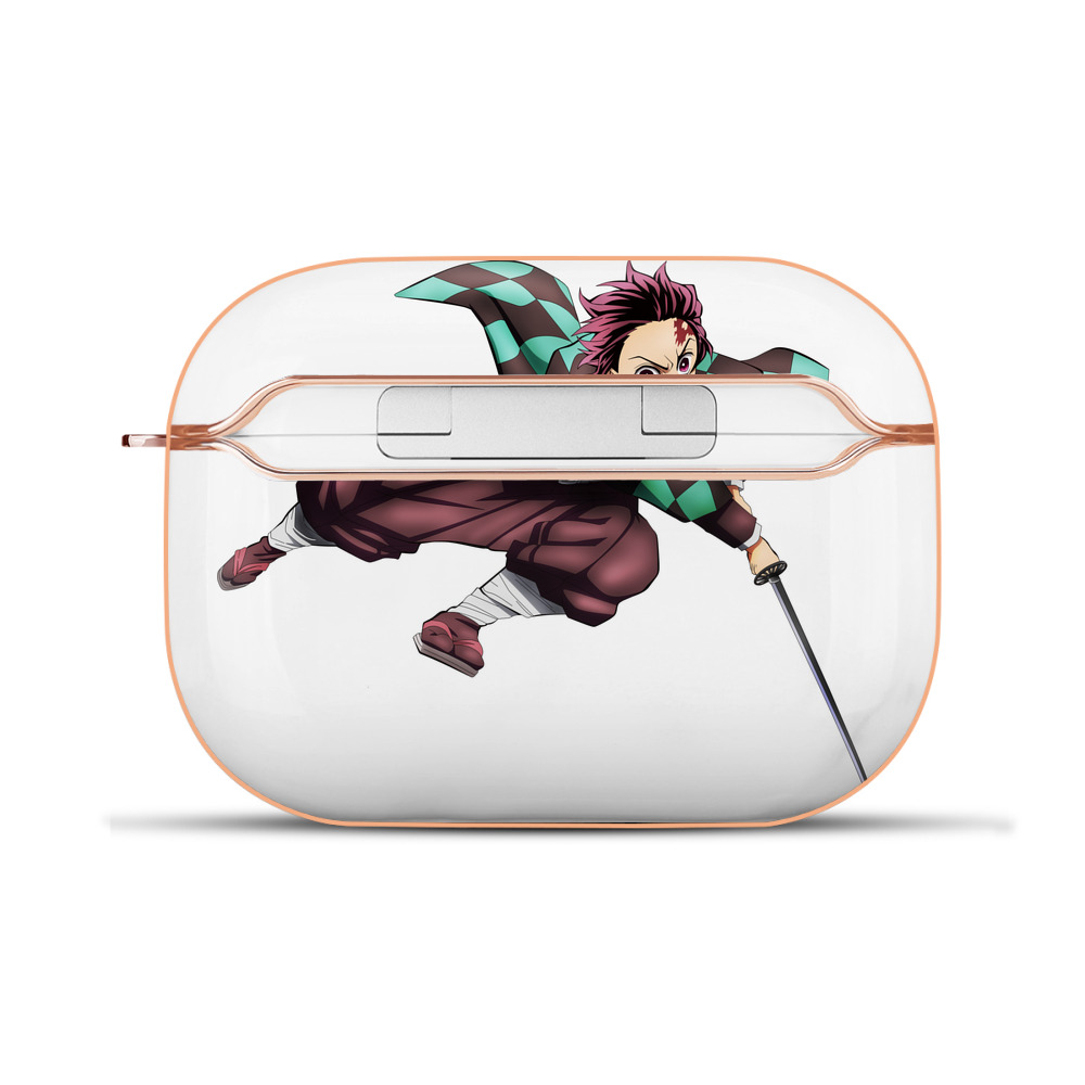 （画像用） 鬼滅の刃 竈門 炭治郎／かまど たんじろう Kamado Tanjirou 【AirPods Pro用】ハードシェル保護ケース｜耐衝撃・防指紋・カラビナ付き商品仕様