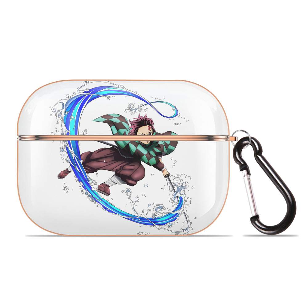 （画像用） 鬼滅の刃 竈門 炭治郎／かまど たんじろう Kamado Tanjirou 【AirPods Pro用】ハードシェル保護ケース｜耐衝撃・防指紋・カラビナ付き商品仕様