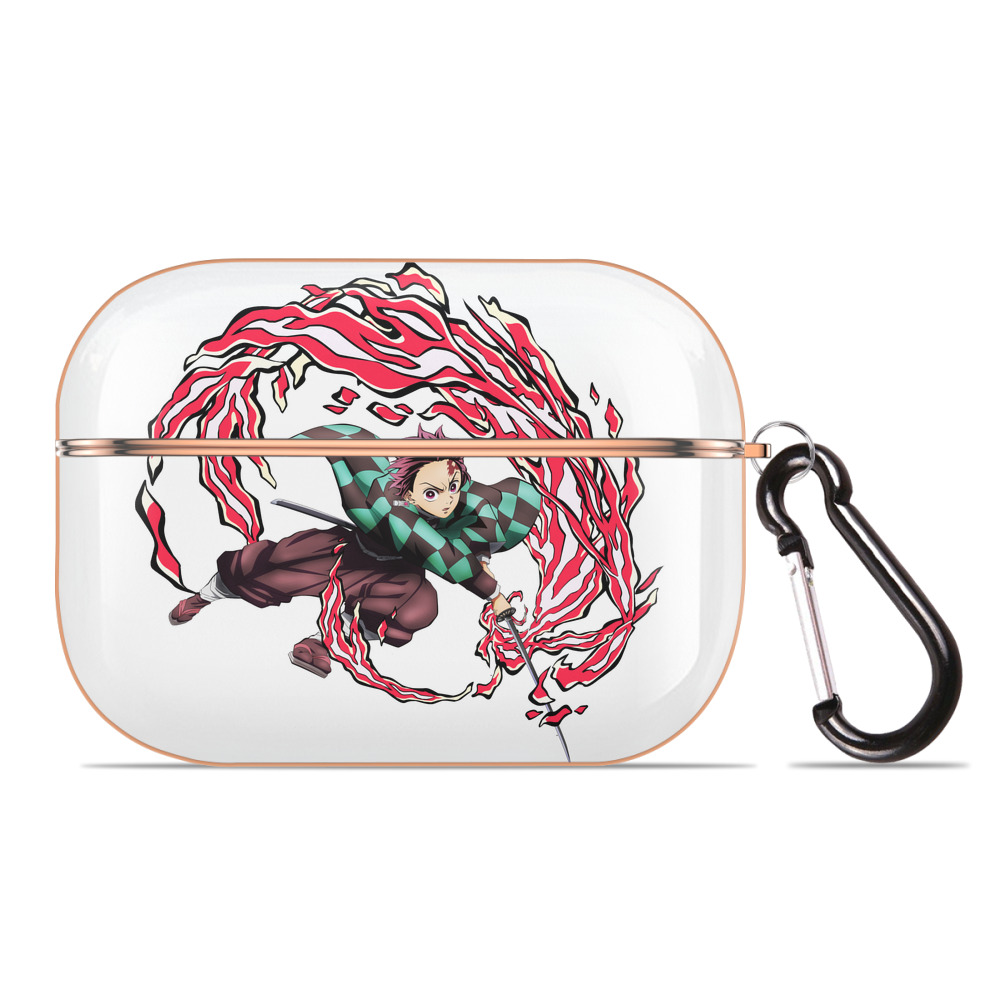 （画像用） 鬼滅の刃 竈門 炭治郎／かまど たんじろう Kamado Tanjirou 【AirPods Pro用】ハードシェル保護ケース｜耐衝撃・防指紋・カラビナ付き商品仕様